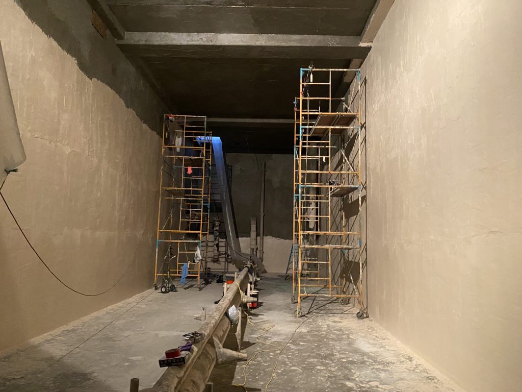 Surface Preparation - partially completed coatings in the equalizer tank
